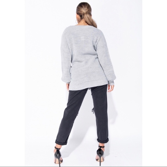 New Arrival!!! Grey Mid Length Cardigan - Picture 8 of 9